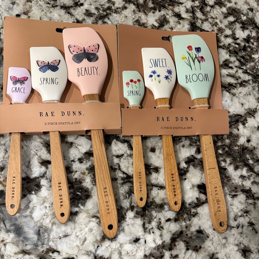 Rae Dunn Two Sets of 3 Pastel Spring Spatulas